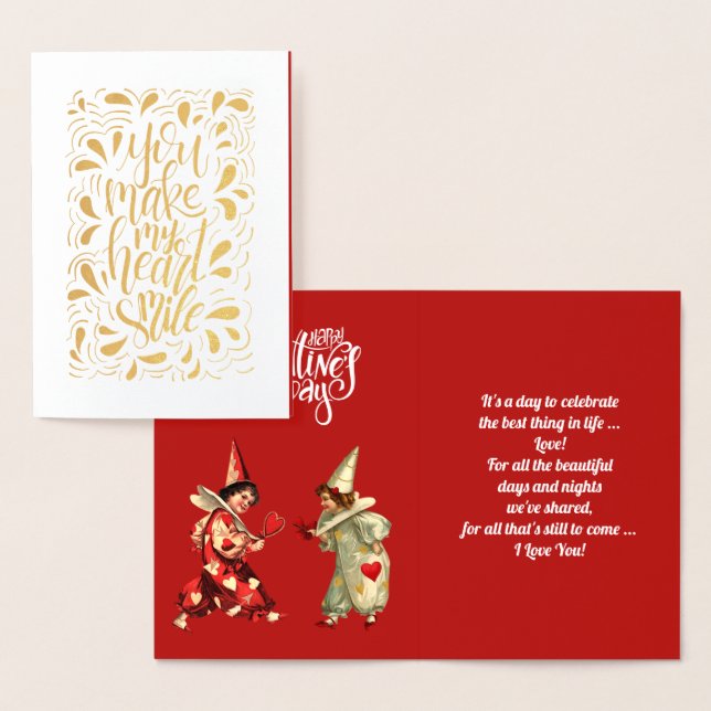 Happy Valentine's Day Luxury  Foil Card (Display)