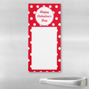 Happy Valentine's Day Magnetic Notepad (Red)