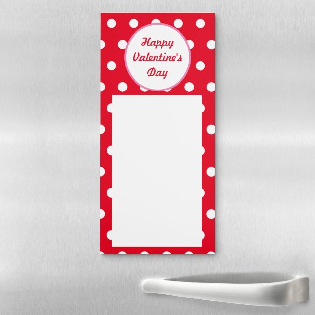 Happy Valentine's Day Magnetic Notepad (Red) (In Situ)