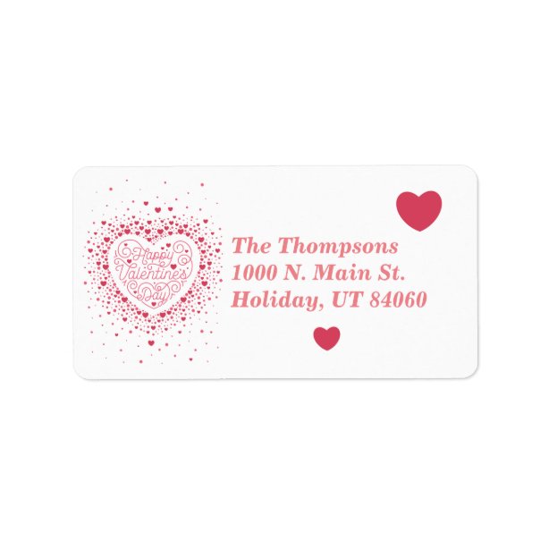 Valentine Labels | Zazzle