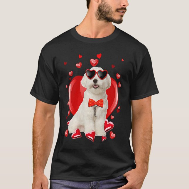 Happy Valentines Day Maltese   Dog  V Day T-Shirt (Front)