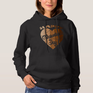 Happy Valentine's Day Melatonin Heart Black Histor Hoodie