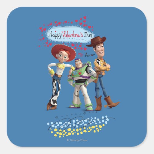Happy Valentines Day Mi Amor Square Sticker