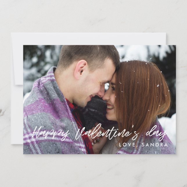 Happy Valentine's day modern photo card (Front)