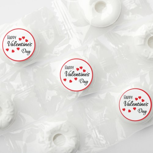 Happy Valentines Day Modern Red Love Heart Life Saver Mints