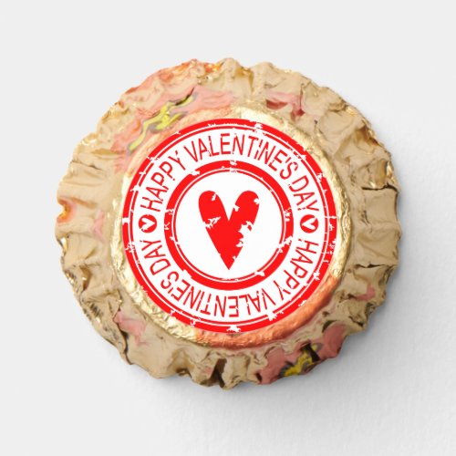 Happy Valentines Day Modern Red Love Heart Reeses Peanut Butter Cups