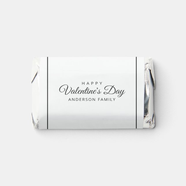 Happy Valentine's Day Modern Simple Elegant Chic Hershey's Miniatures (Front)
