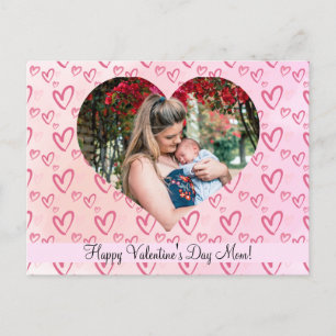 Happy Valentine's day mom Holiday Postcard