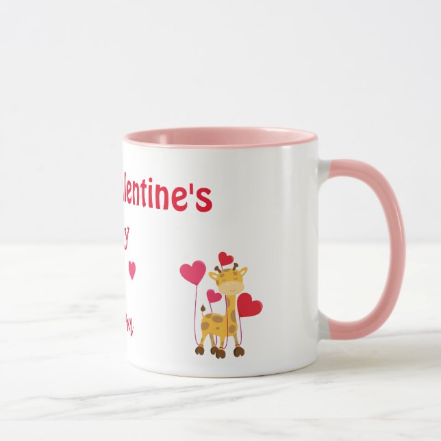 Happy Valentine's Day Mom Safari theme Mug (Right)