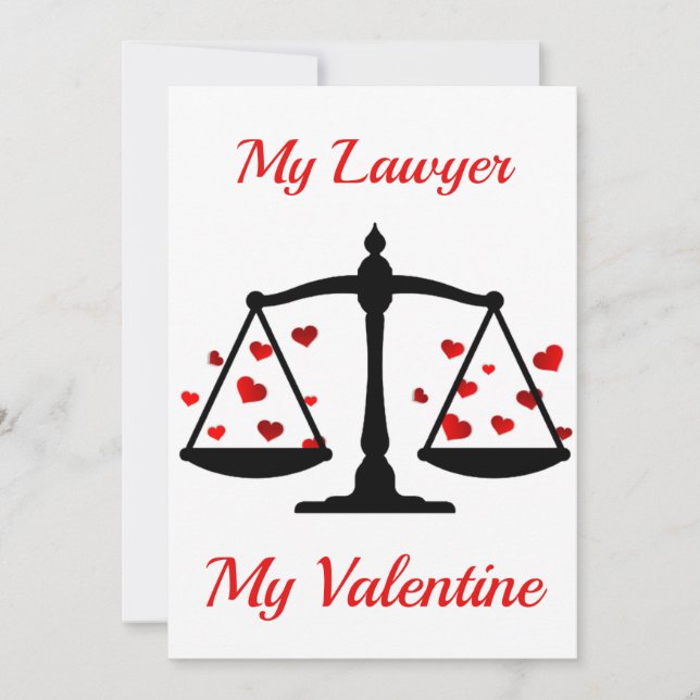 Happy valentines day my lawyer holiday card (Front)
