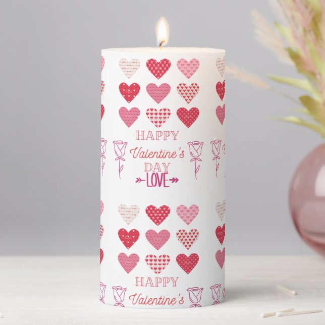 Happy valentine's Day my love    Pillar Candle (In Situ)