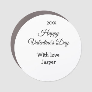 Happy Valentine's day name love simple year stylis Car Magnet