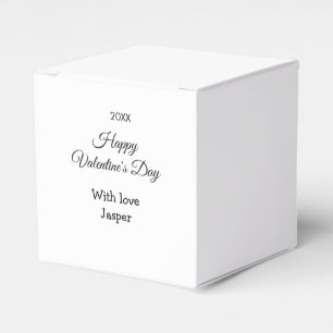 Happy Valentine's day name love simple year stylis Favor Boxes