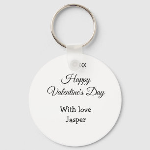 Happy Valentine's day name love simple year stylis Keychain