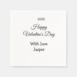 Happy Valentine's day name love simple year stylis Napkins