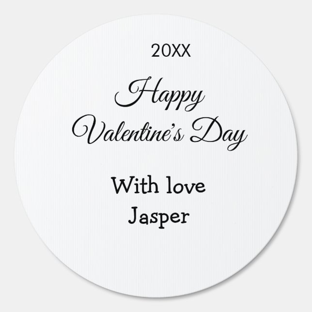 Happy Valentine's day name love simple year stylis Sign (Front)