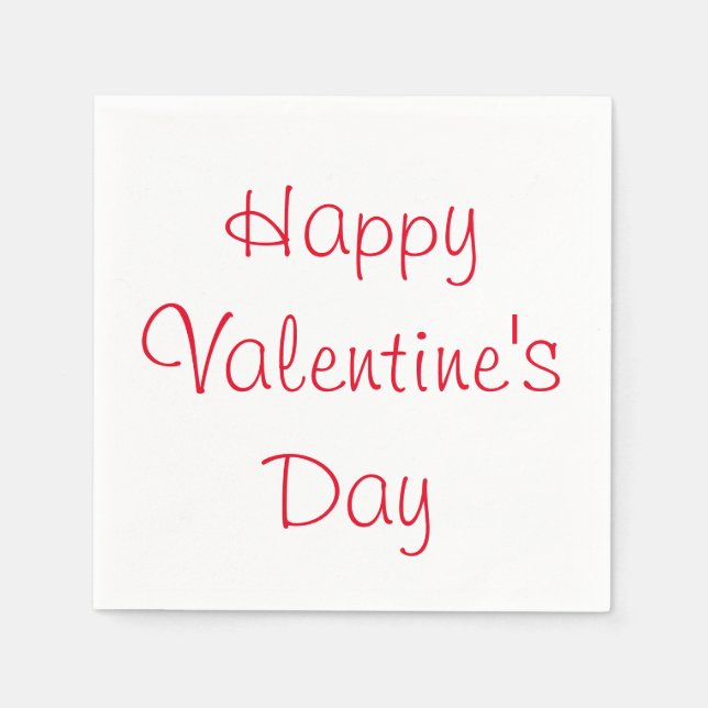 Happy Valentine's Day Napkins (Front)