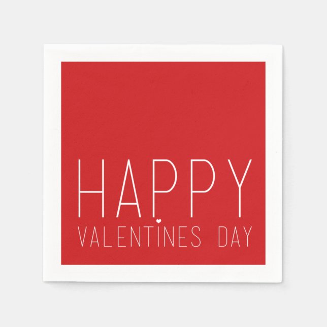 Happy Valentines Day Napkins (Front)