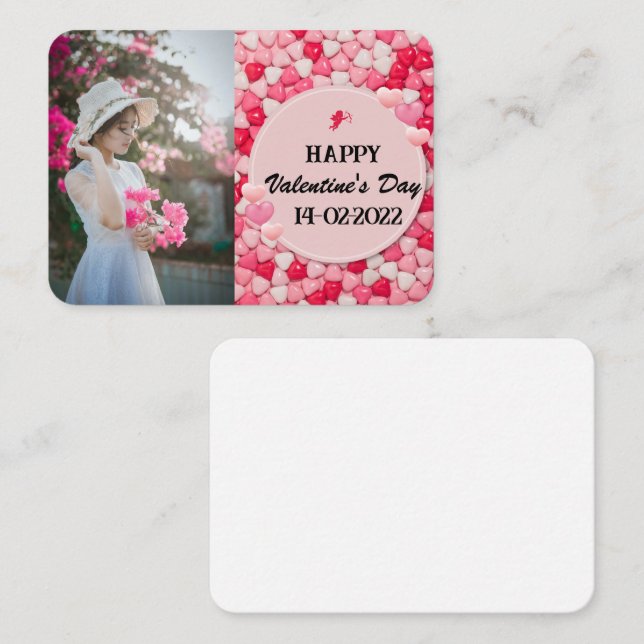 happy valentines day note card (Front/Back)