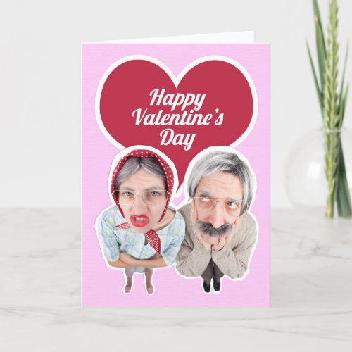 Happy Valentines Day Old Couple Humor Holiday Card