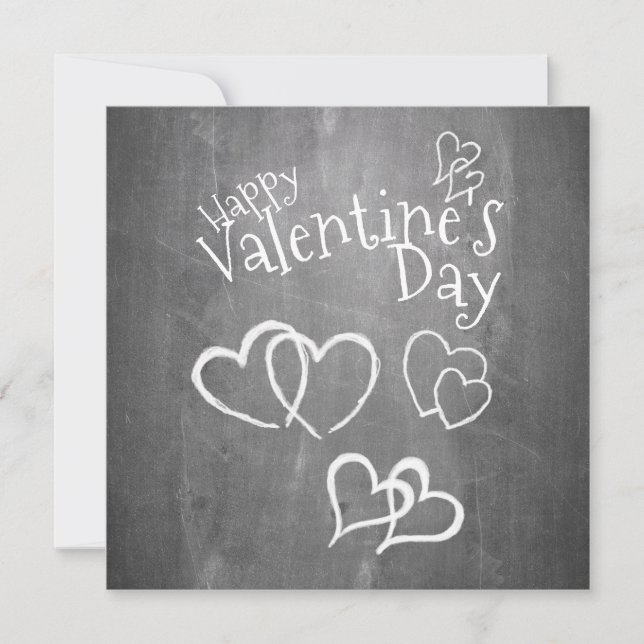 Happy Valentine's day on a chalk board (Front)