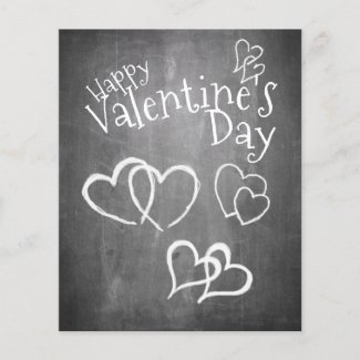 Happy Valentine's day on a chalk board