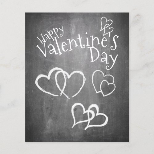 Happy Valentines day on a chalk board