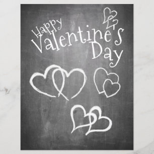 Happy Valentine's day on a chalk board