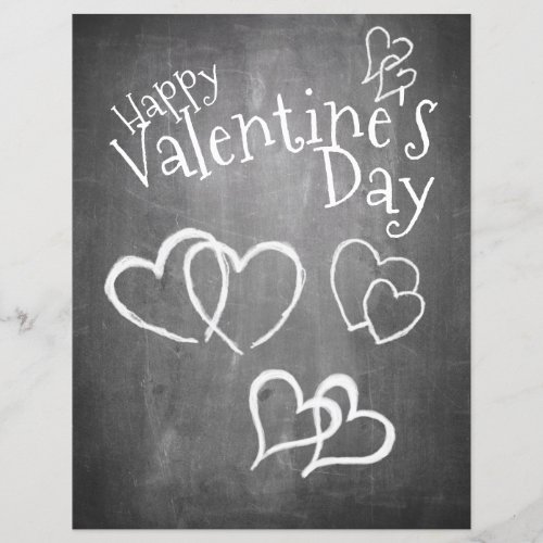 Happy Valentines day on a chalk board