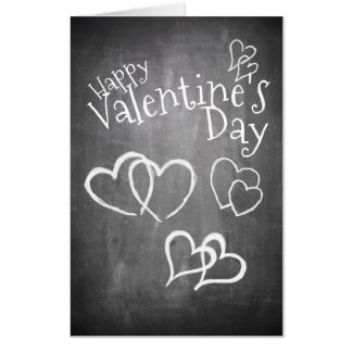 Happy Valentine's day on a chalk board Card