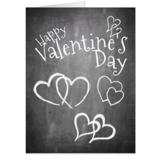 Happy Valentine's day on a chalk board Card