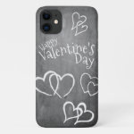 Happy Valentine's day on a chalk board iPhone 11 Case