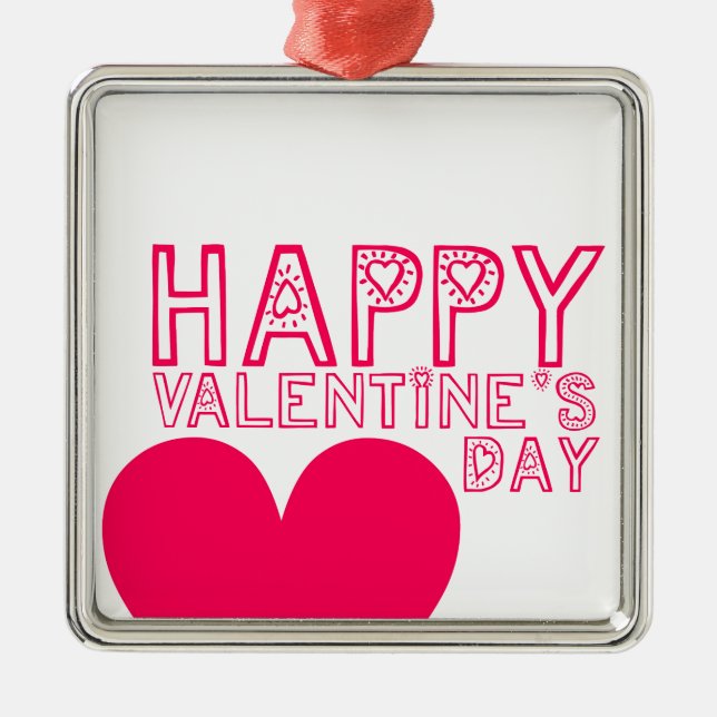 Happy Valentine's day Ornament (Front)