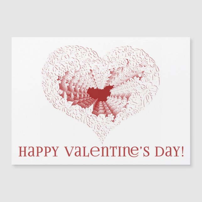 Happy Valentine's Day! Paper Cut Out Floral Heart (Front)