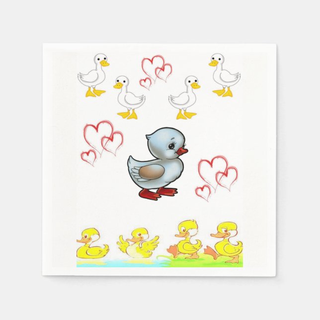 Happy Valentine's Day Paper Napkins (Front)