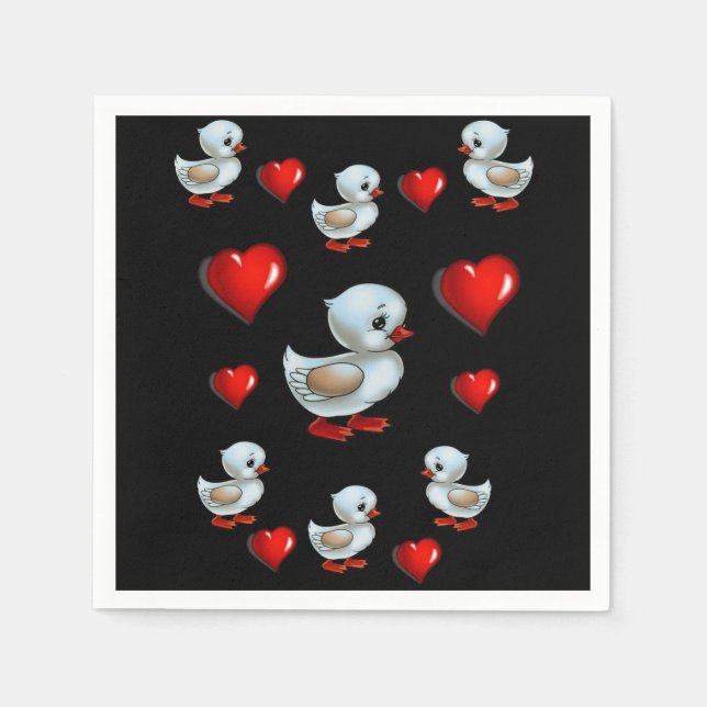 Happy Valentine's Day Paper Napkins (Front)