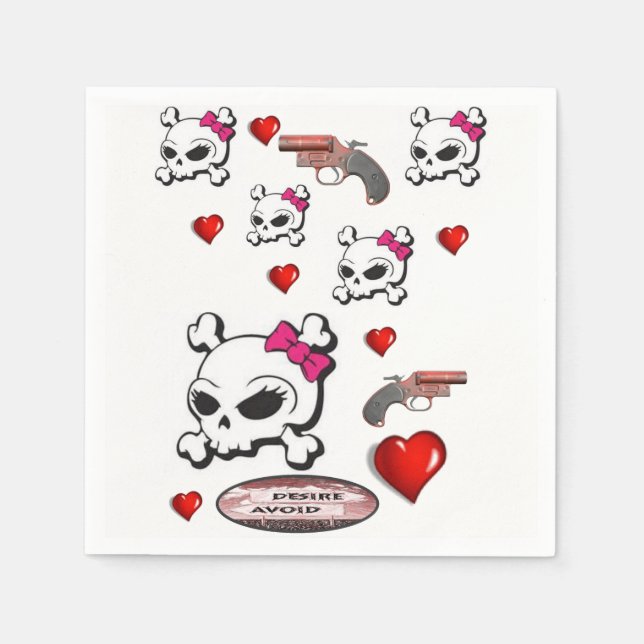 Happy Valentine's Day Paper Napkins (Front)