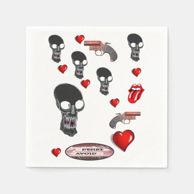 Happy Valentine's Day Paper Napkins (Front)