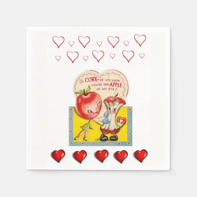 Happy Valentine's Day Paper Napkins (Front)
