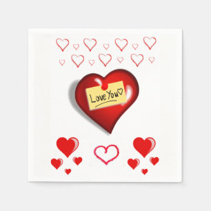 Happy Valentine's Day Paper Napkins