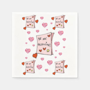 Happy Valentine's Day Paper Napkins
