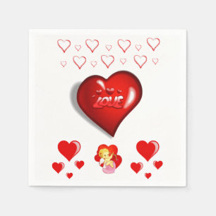 Happy Valentine's Day Paper Napkins