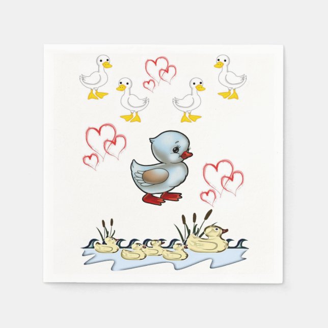 Happy Valentine's Day Paper Napkins (Front)