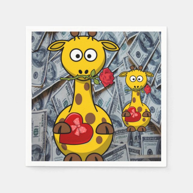 Happy Valentine's Day Paper Napkins (Front)