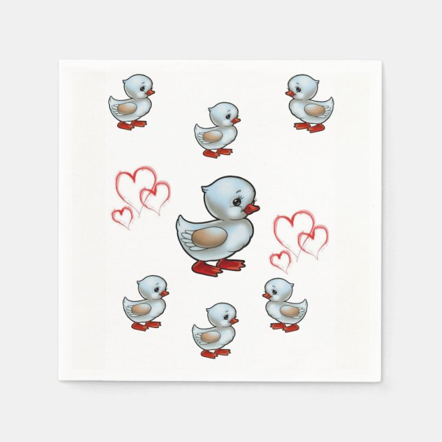 Happy Valentine's Day Paper Napkins (Front)
