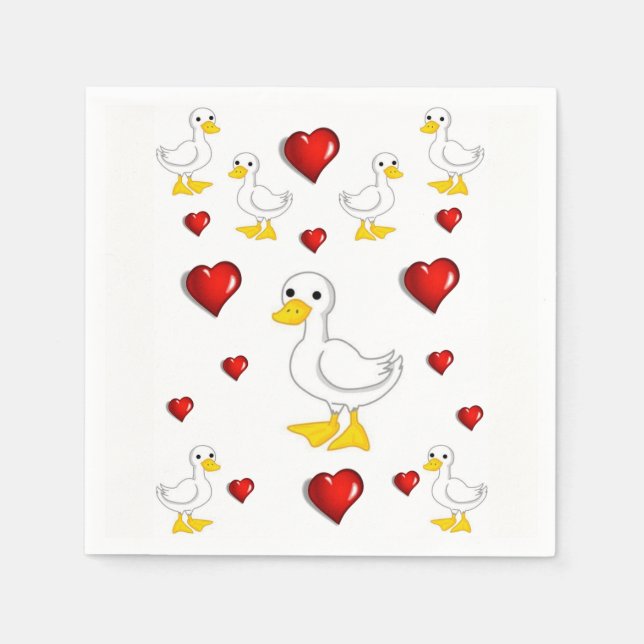 Happy Valentine's Day Paper Napkins (Front)