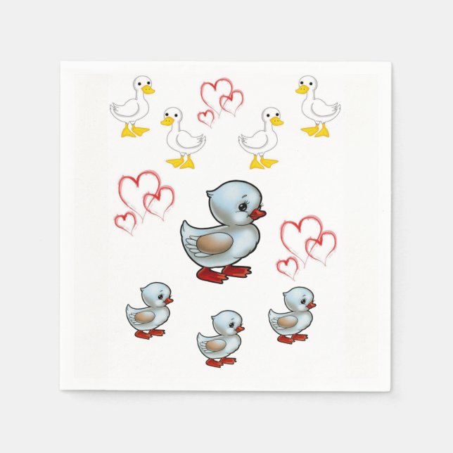 Happy Valentine's Day Paper Napkins (Front)