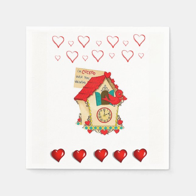 Happy Valentine's Day Paper Napkins (Front)