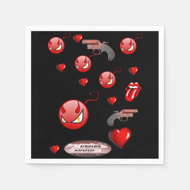 Happy Valentine's Day Paper Napkins (Front)