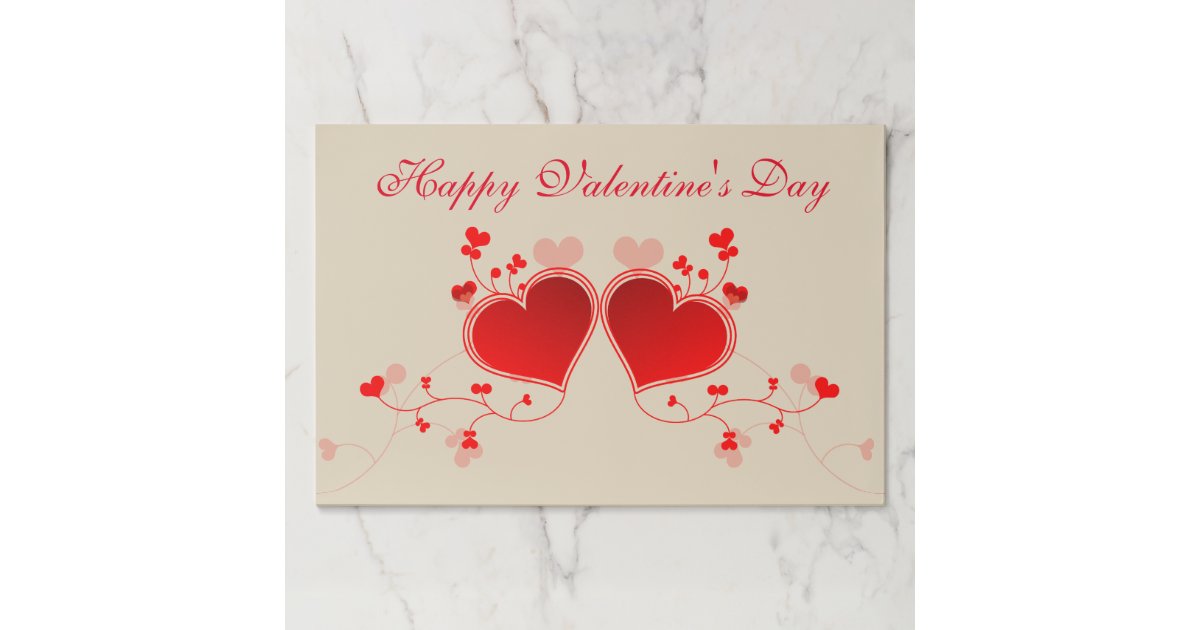 Happy Valentine's Day Paper Placemat